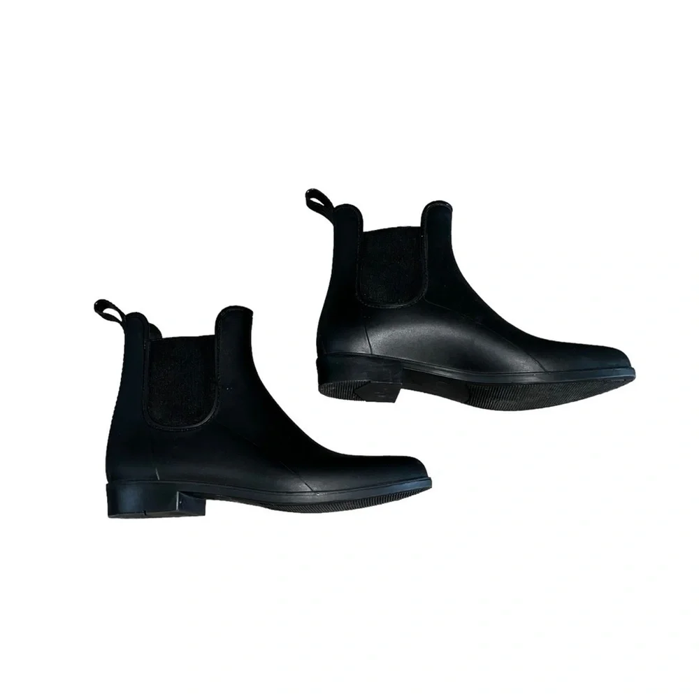 Merona Target Chelsea Rain Boots Black Pull On